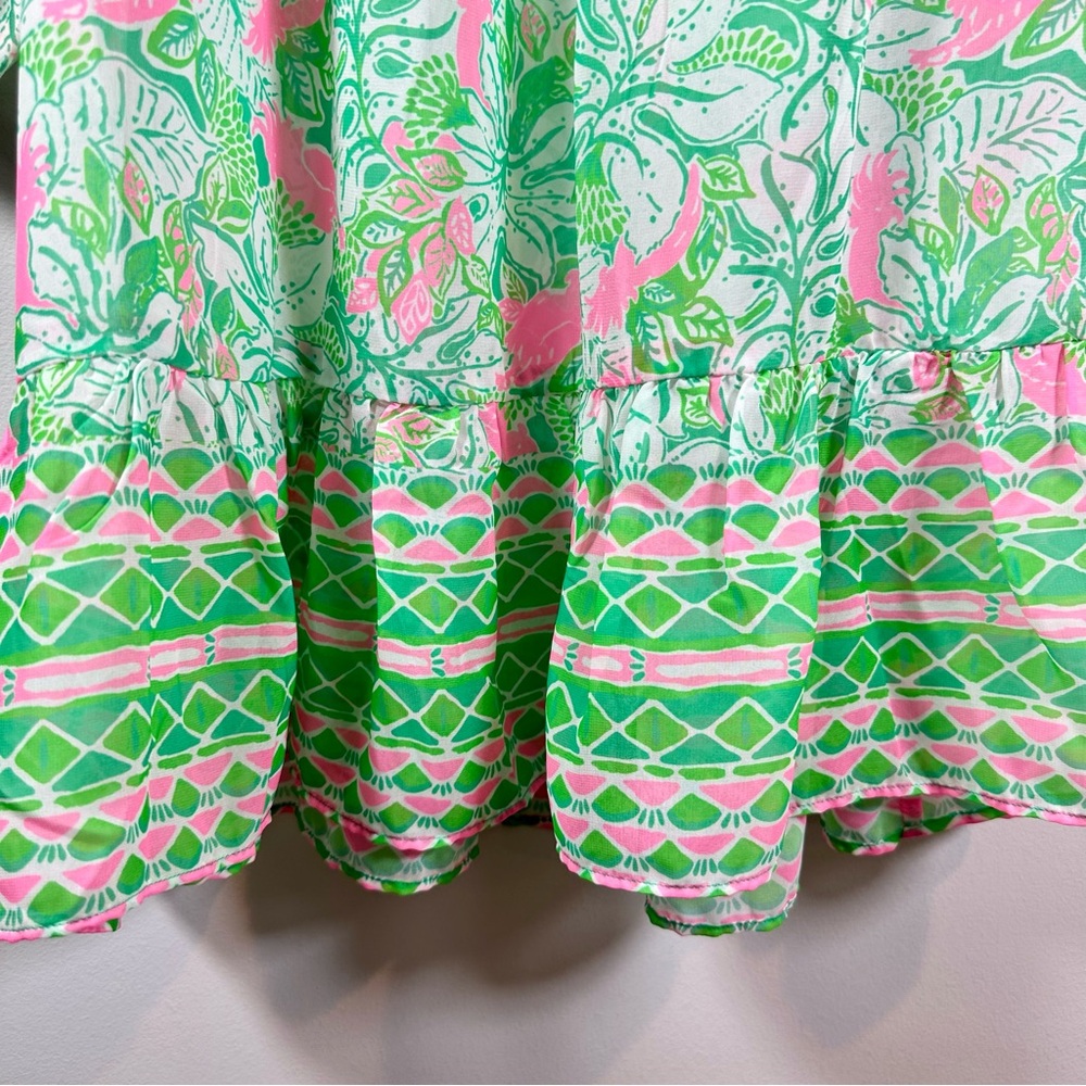 Lilly Pulitzer Maribeth Swim Cover-up, Botanical Green Just Wing It, XS - Picture 10 of 15